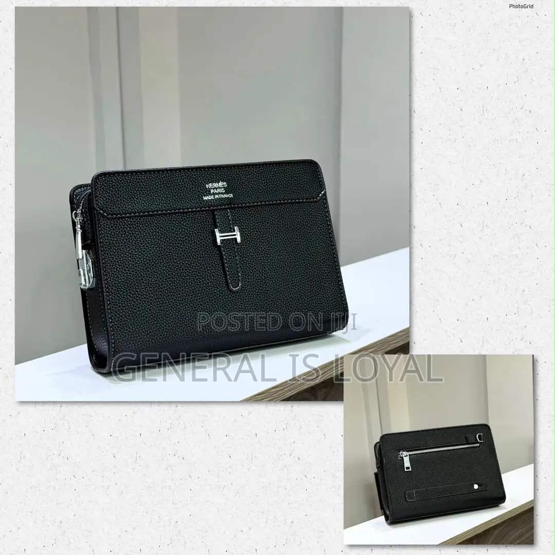 Hermes Black Leather Men’s Purse With Lock