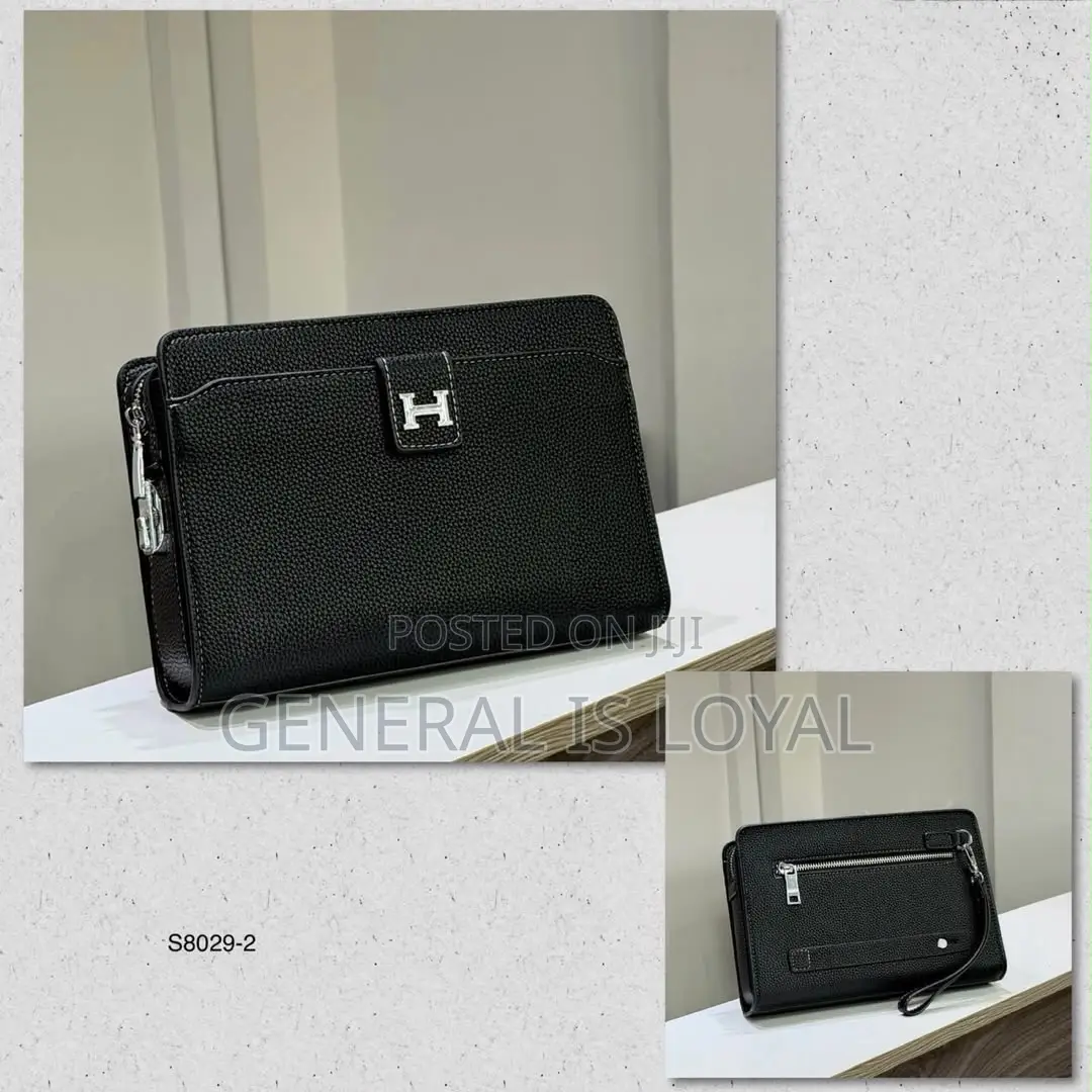 Hermes Black Leather Men’s Purse With Lock