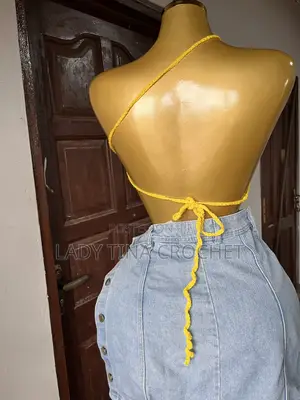 Asymmetrical Flowered Crochet Top