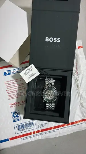 Hugo Boss Automatic Watch With Green Skeleton Dial