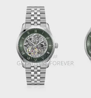 Hugo Boss Automatic Watch With Green Skeleton Dial