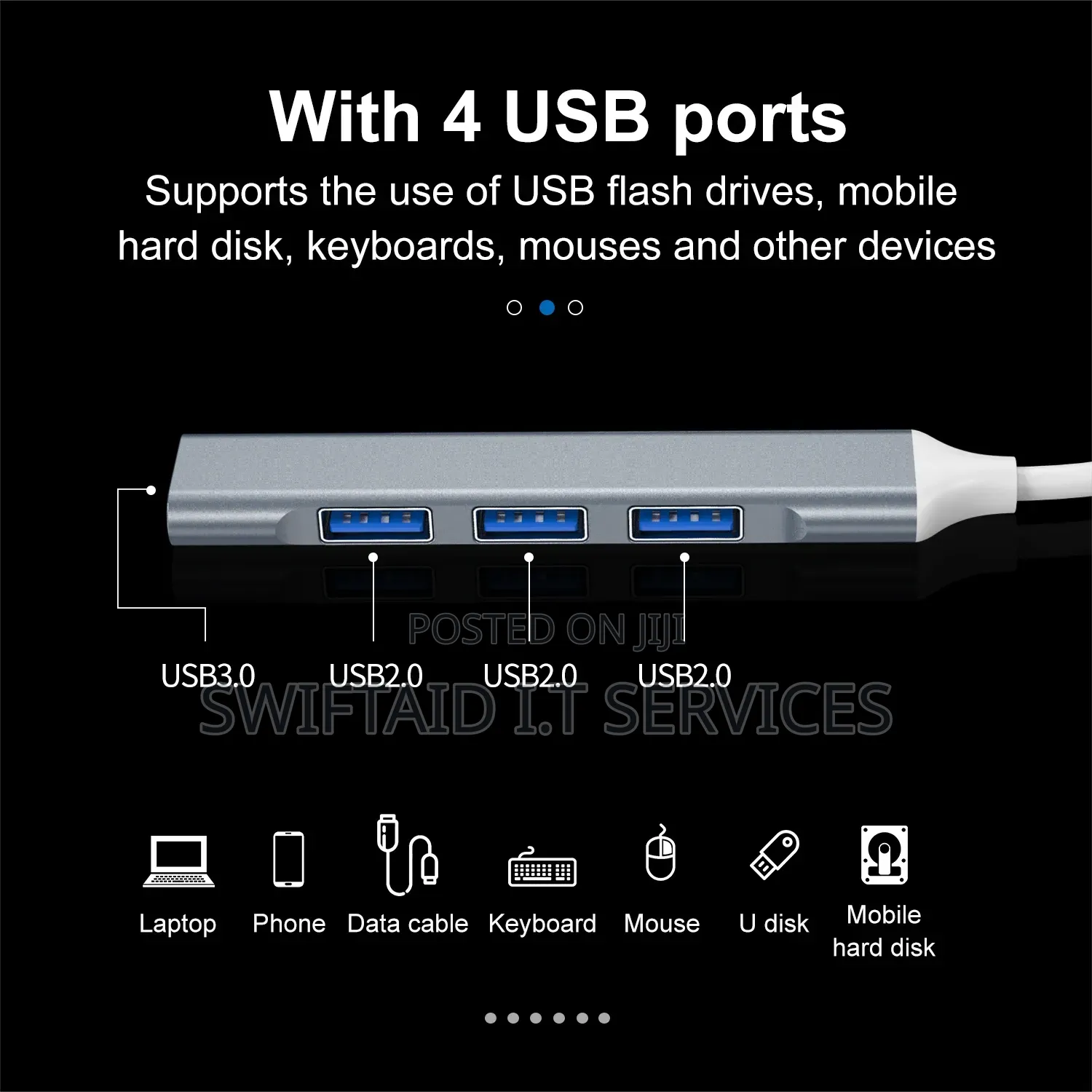 4 Port Type-C to USB Hub