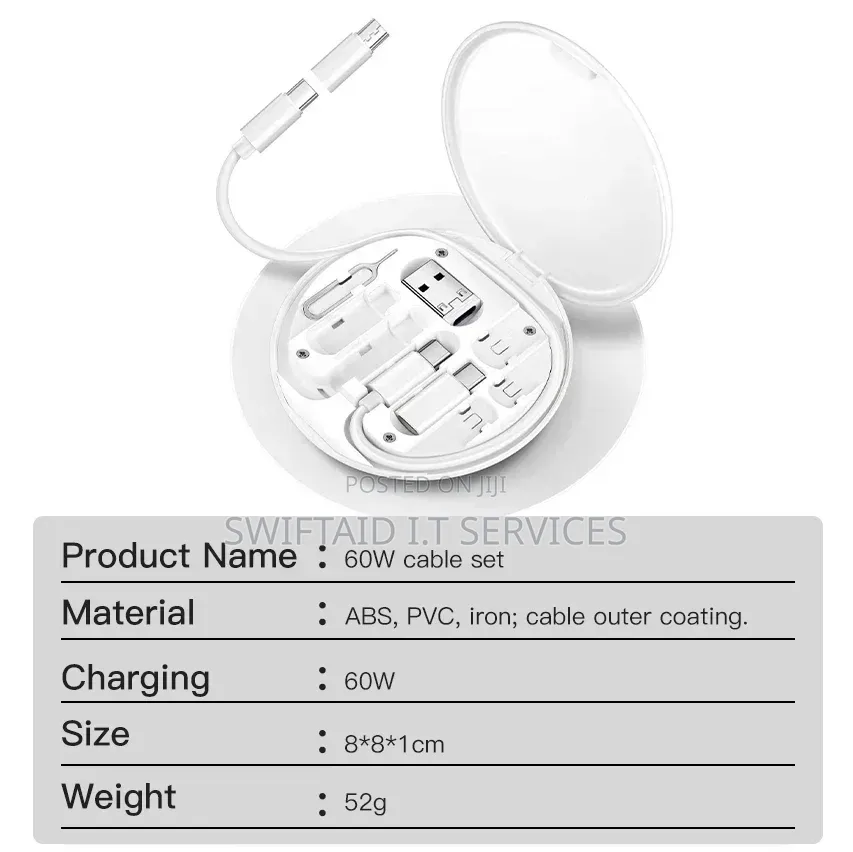 6 in 1 Cable Phone Accessories Case