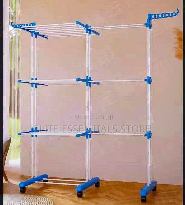 High Quality Big Size Clothes Shoe Drying Rack With Extra Hungers
