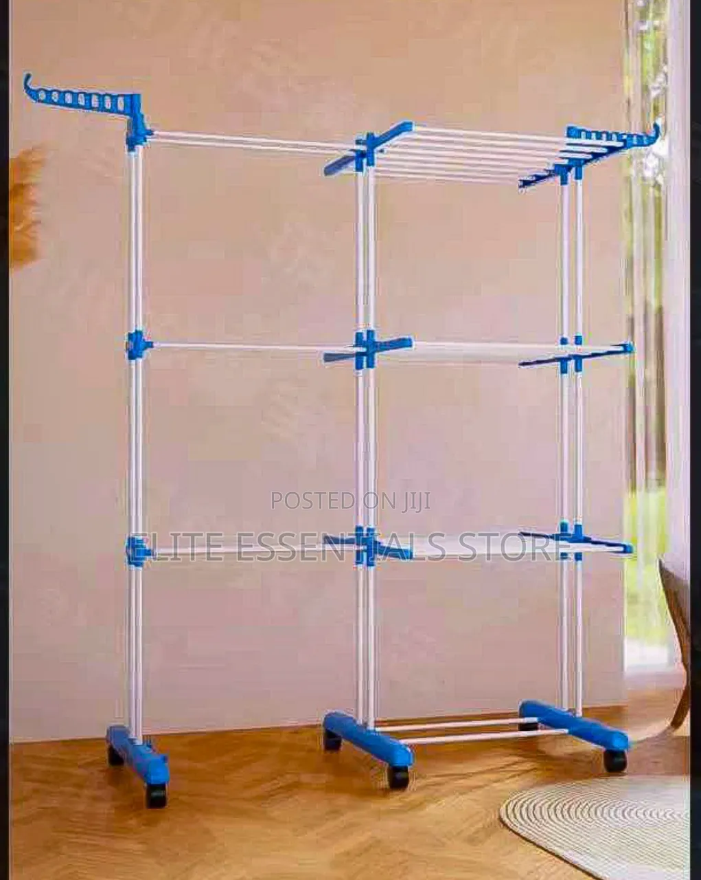 High Quality Big Size Clothes Shoe Drying Rack With Extra Hungers