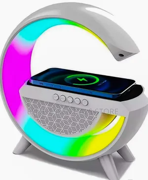 Bluetooth Speaker Wireless Phone Charger Led Light Lamp Fm Radio