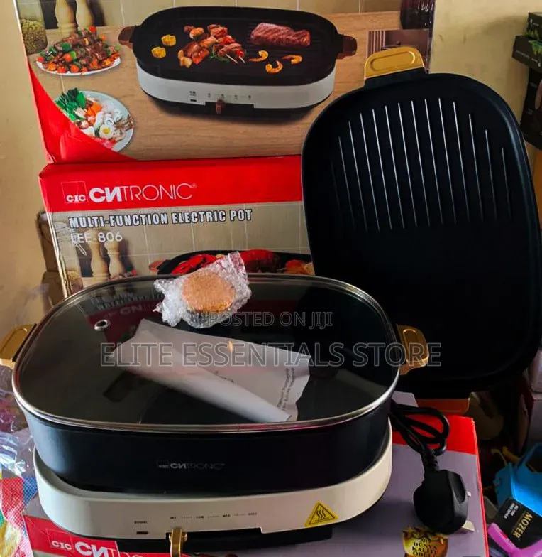 High Quality Multifunctional Electric Cooking Hot Pot With Grill Pan