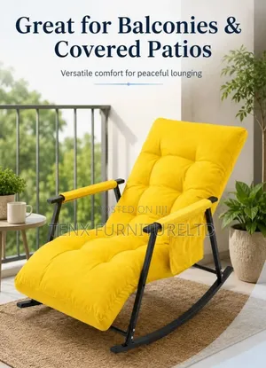 Padded Rocking Chair With Side Pocket -