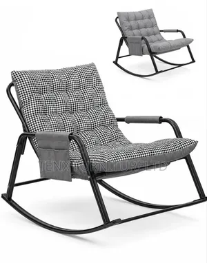 Rocking Lounge Chair With Double-Sided Cushion