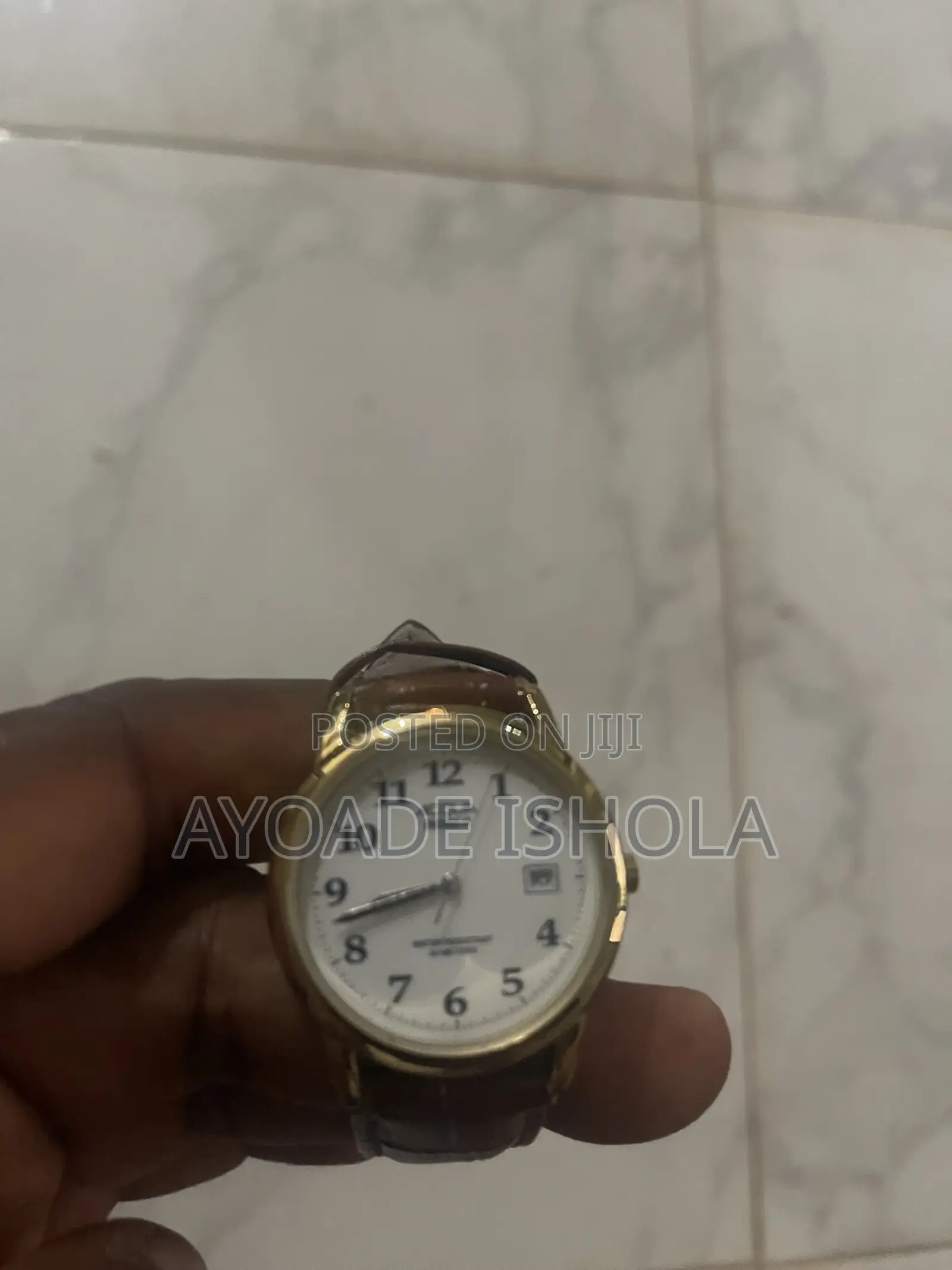 Acqua by Timex Watch Men's Indiglo Date Easy Reader Leather Band