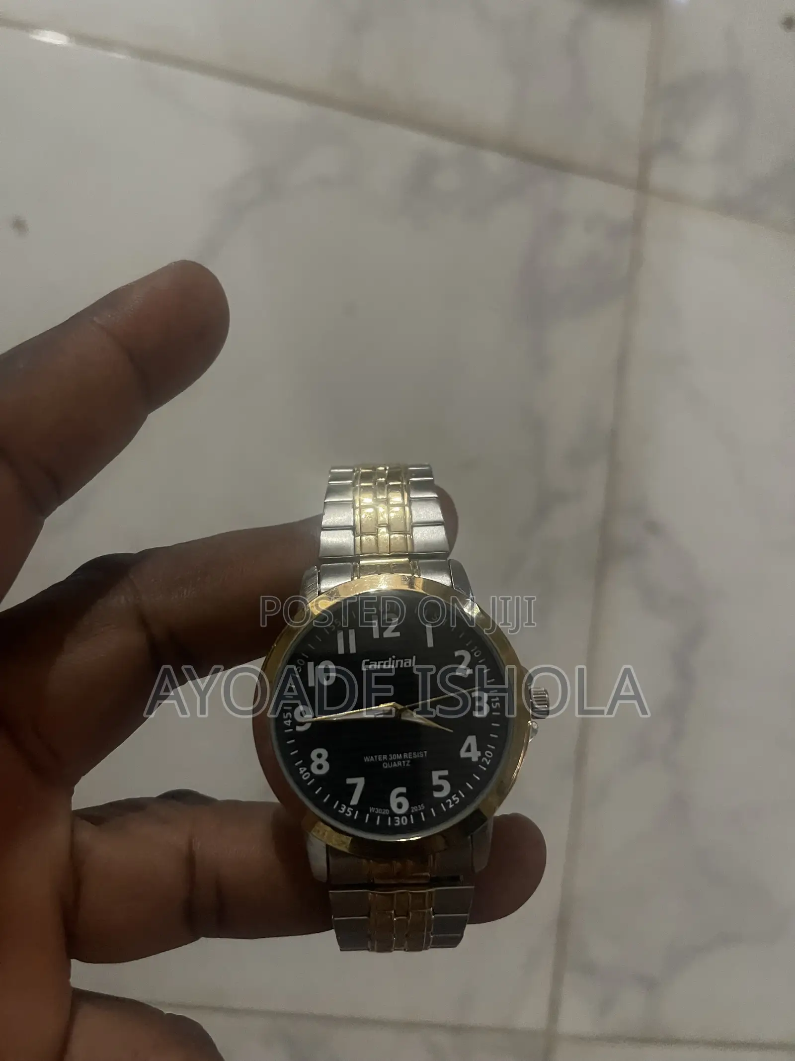 No Box Unisex Cardinal Quartz Watch Gold and Silver Elasticity Strap