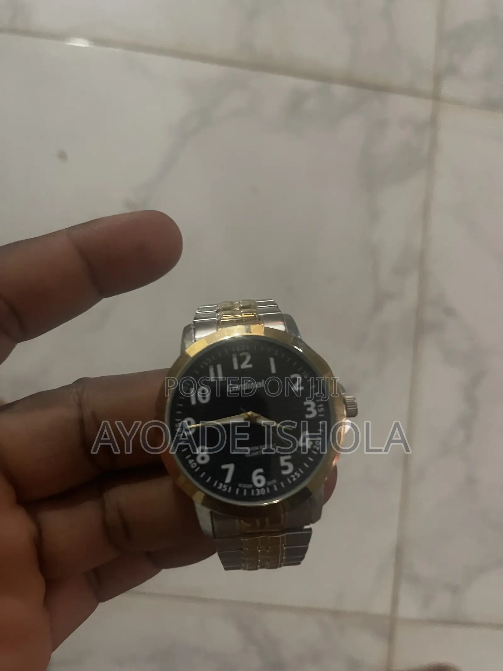 No Box Unisex Cardinal Quartz Watch Gold and Silver Elasticity Strap