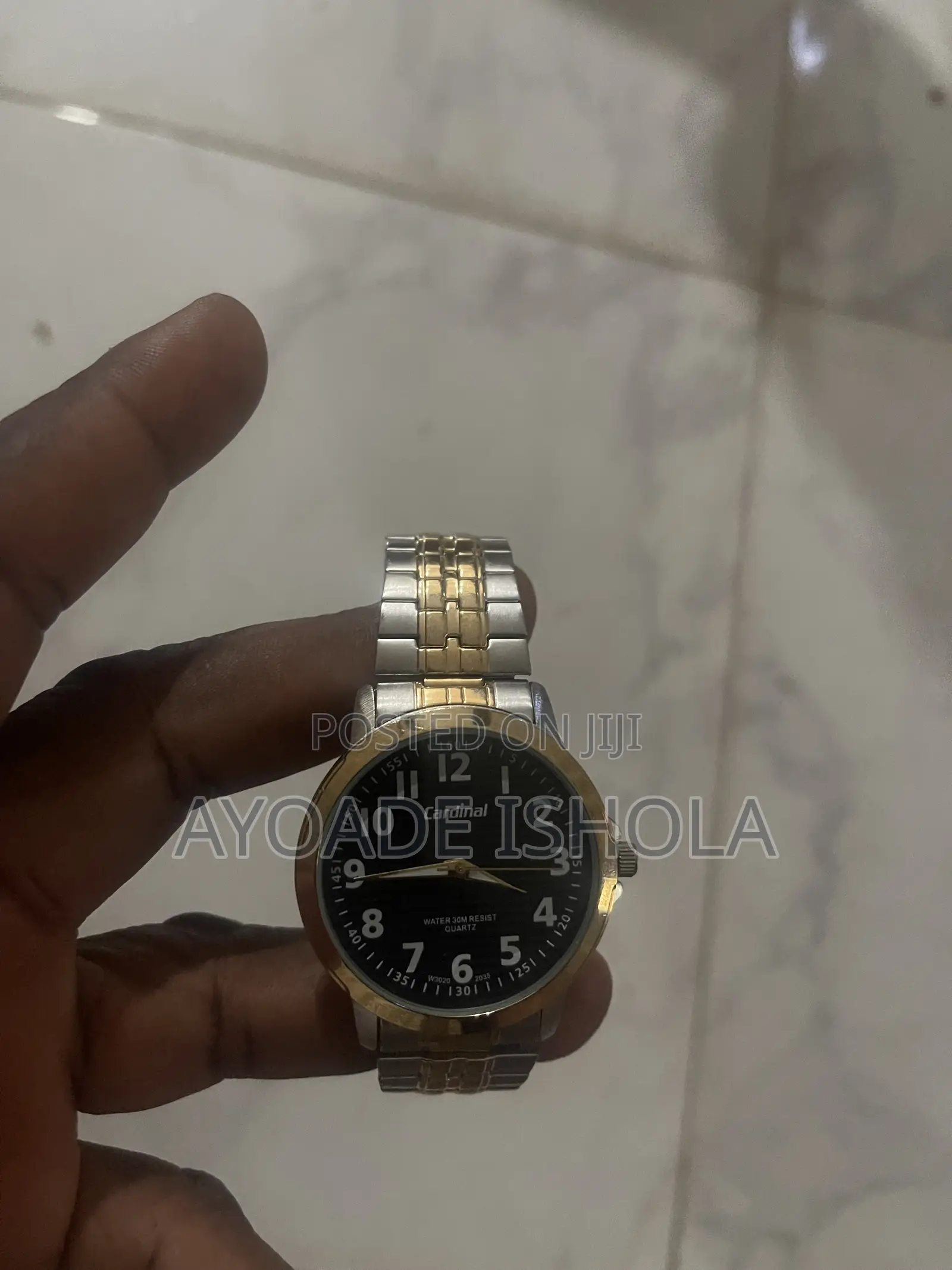 No Box Unisex Cardinal Quartz Watch Gold and Silver Elasticity Strap