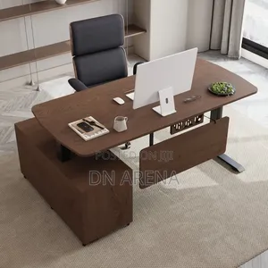 Electric Height Adjustable Executive Desk With Cabinet Sit/Stand Desk