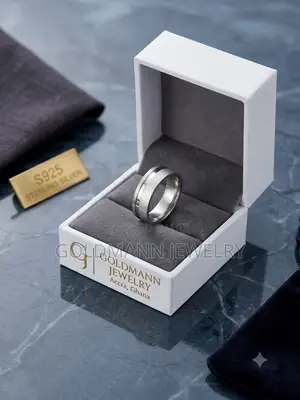 Men’s Luxury Sterling Silver Wedding Statement Ring