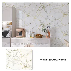 White With Yellow Colour Marble Design Sticker