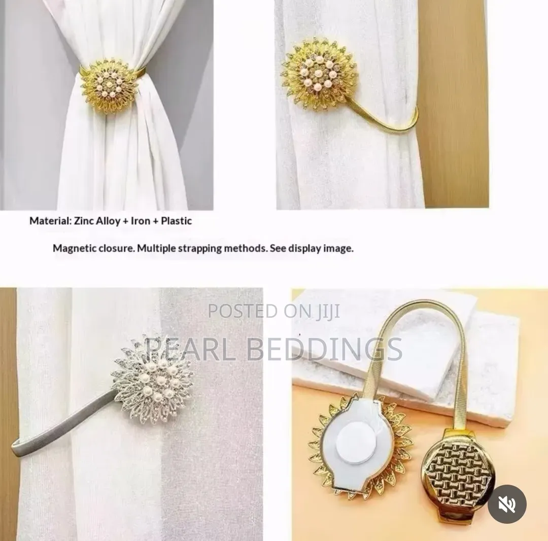 Beautiful Modern Classic Magnetic Curtains Holder Available in Pairs
