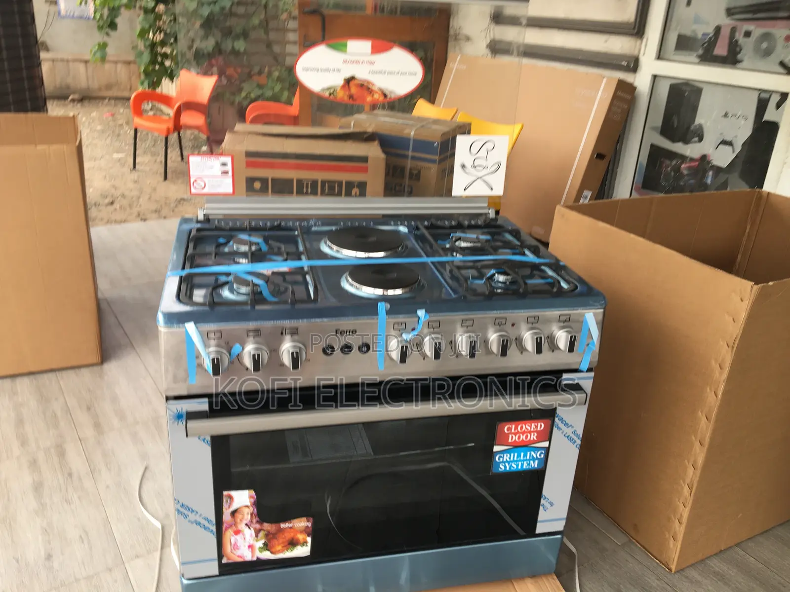 (Ideal for Everyday for Cooking) Ferre 90x60cm 4Gas+2Electric Burner