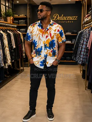 Vintage Crepe African Print Shirts for Men and Women
