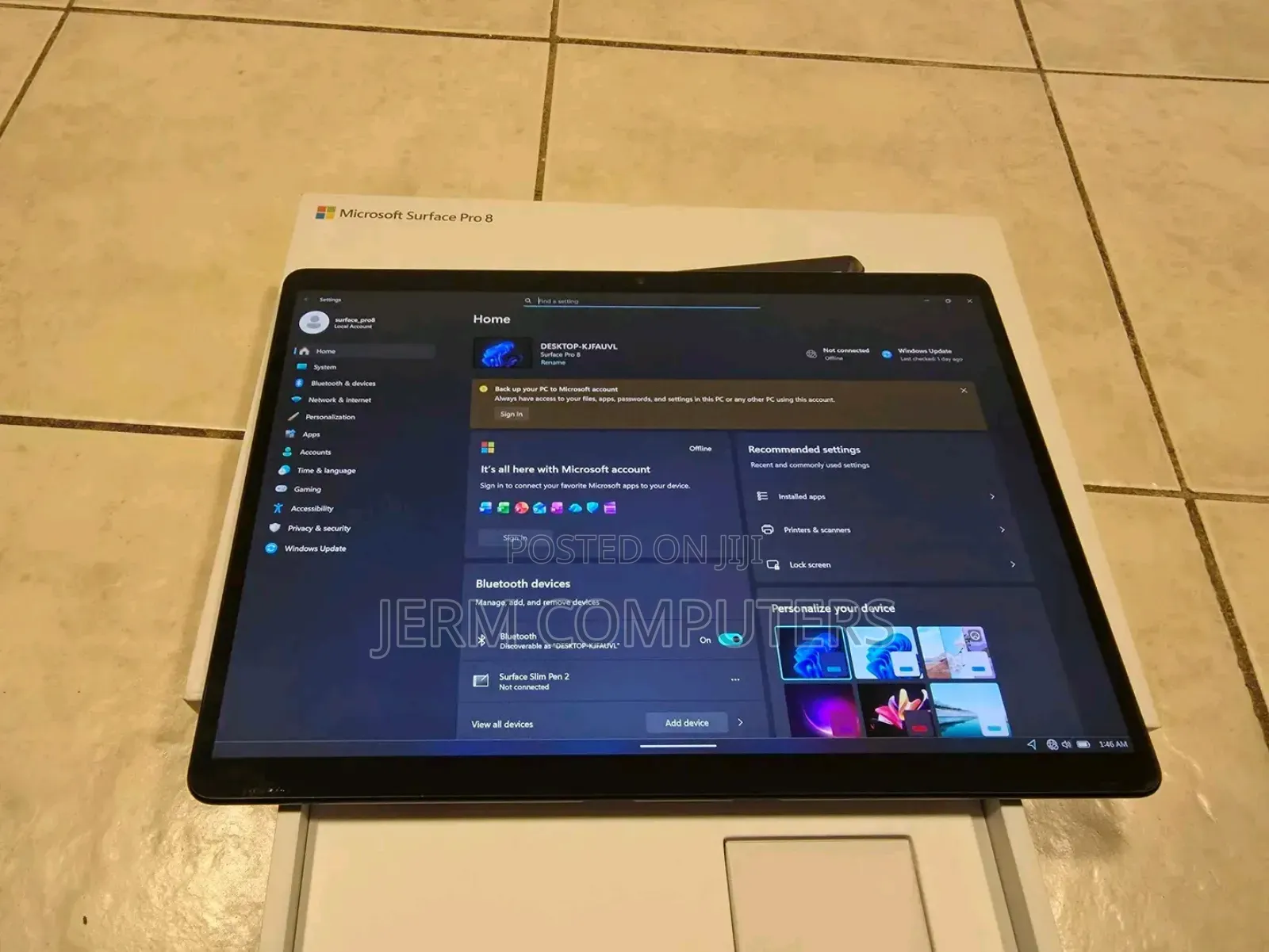 New Microsoft Surface Pro 7 512 GB Black