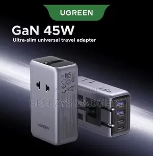 UGREEN Plug Adaptor GaN 45W Universal Travel Charger Adapter With 2USB