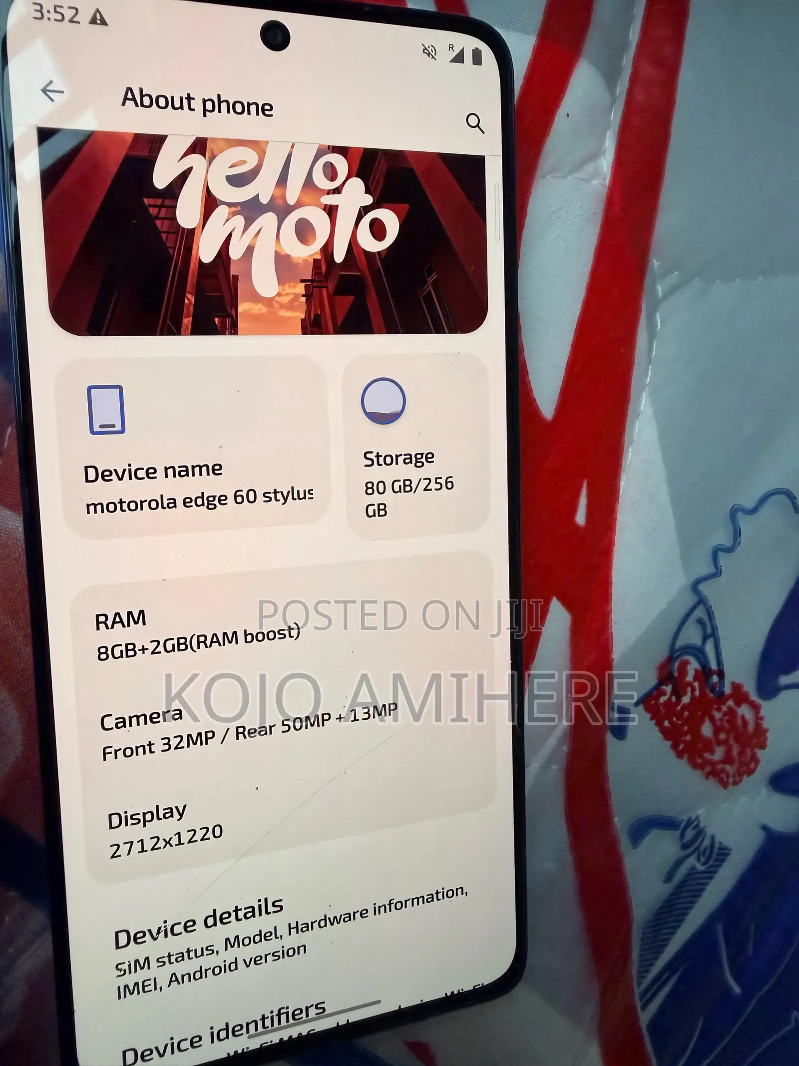 Motorola Edge 60 Stylus 256 GB Blue