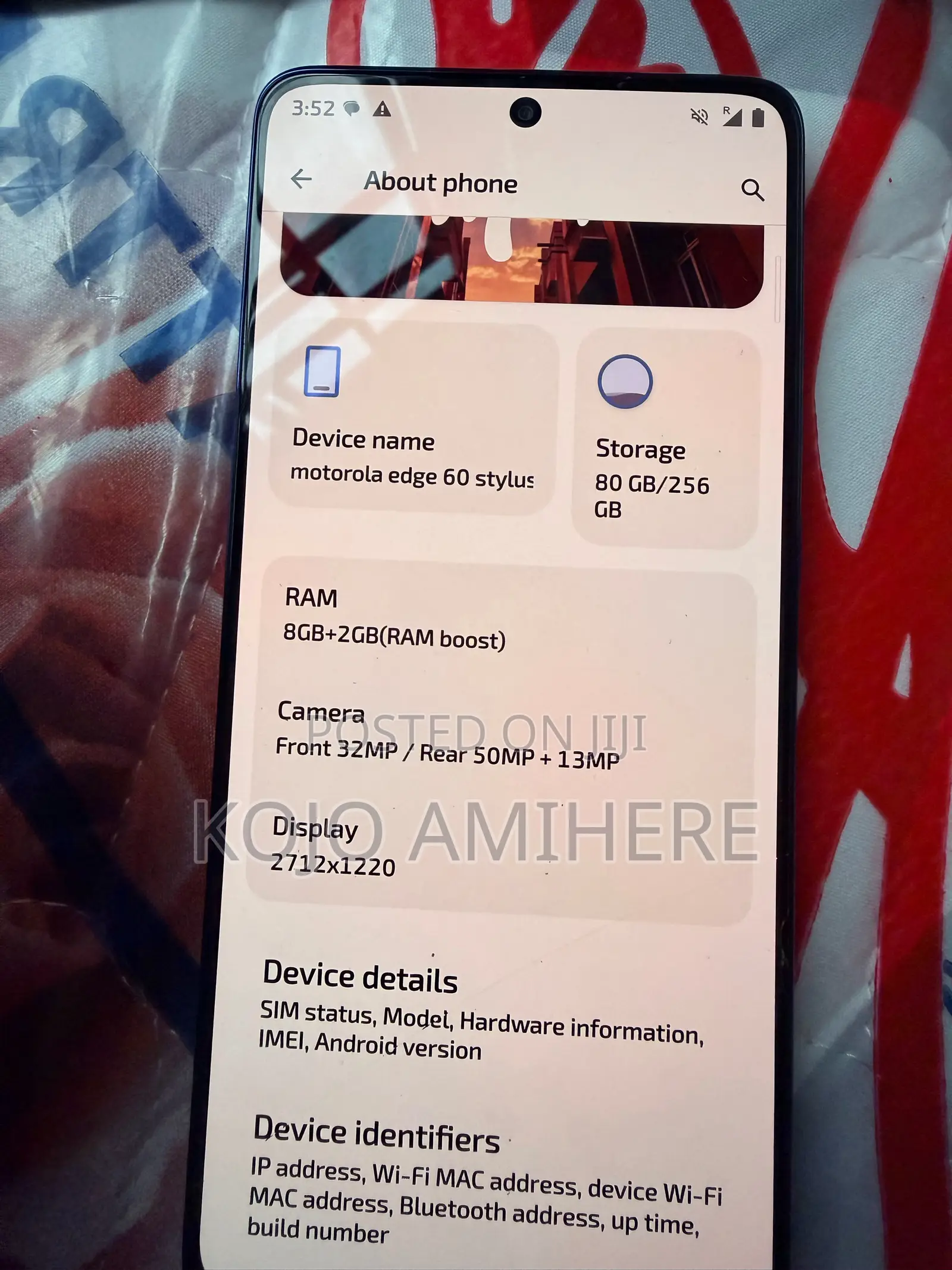 Motorola Edge 60 Stylus 256 GB Blue