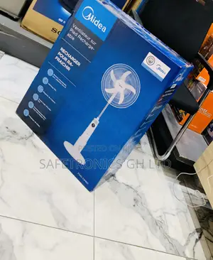 Valuable Fast Midea 18′′ Rechargeable Stand Fan (Model FS45-23MRD)