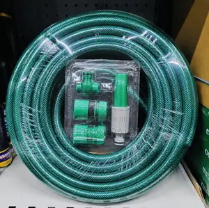 Flexible Braided Garden Hose Set - Nozzle + Connectors - Heavy Duty