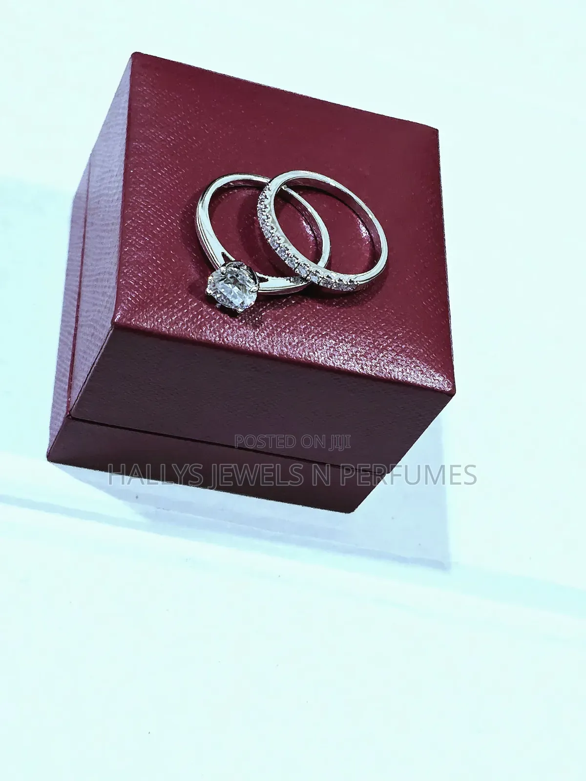 2ct Moissanite Diamond Wedding Ring Set