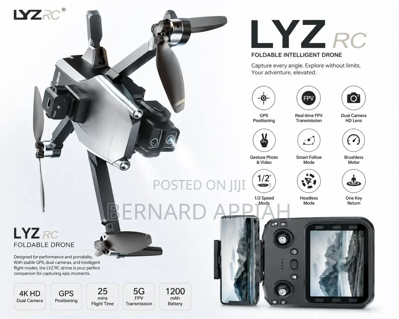 LYZ RC Foldable Drone