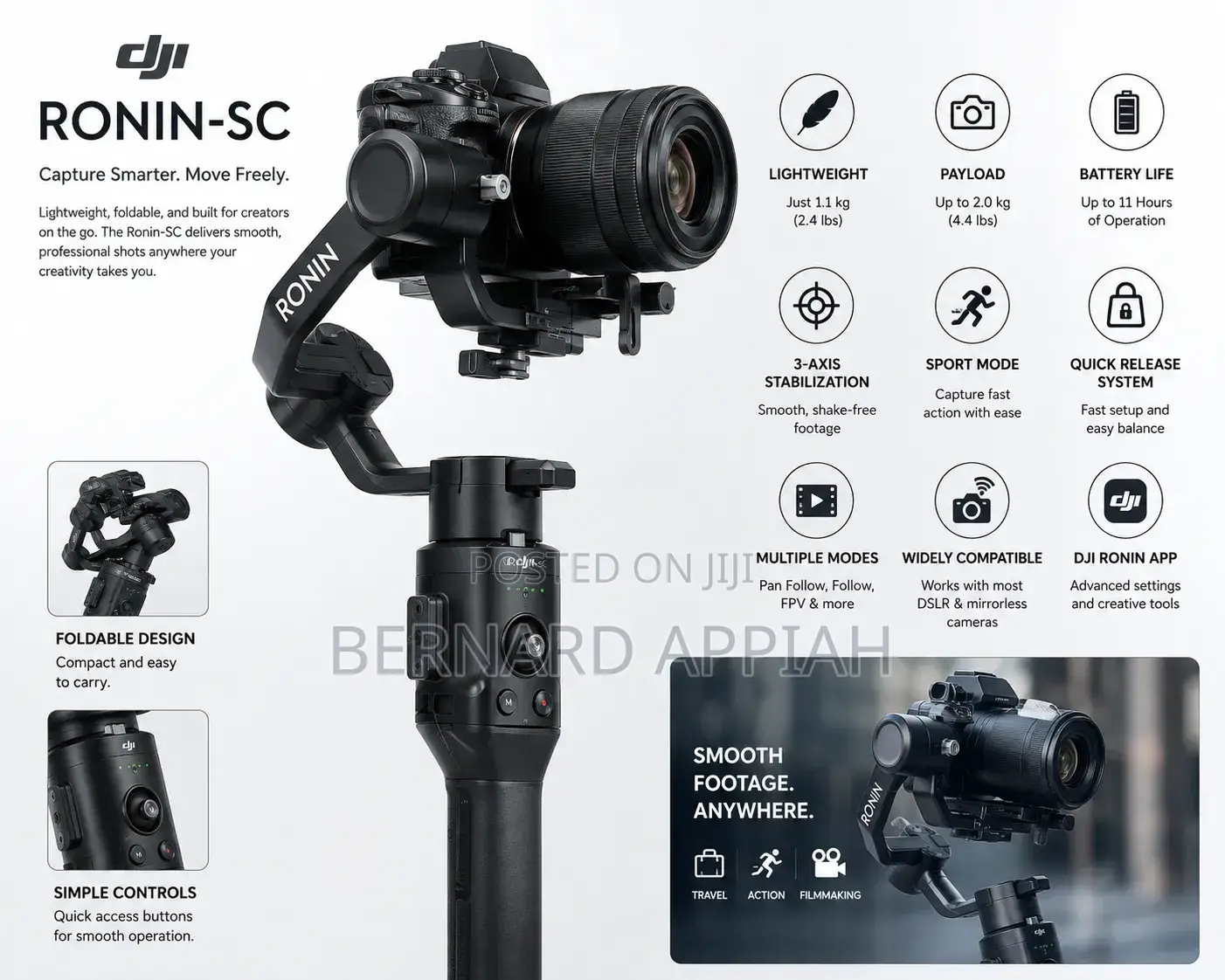 DJI Ronin-Sc – Capture Cinematic Shots With Ultimate Stability
