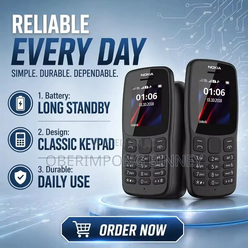 New Nokia 106 Black