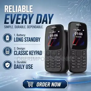 New Nokia 106 Black