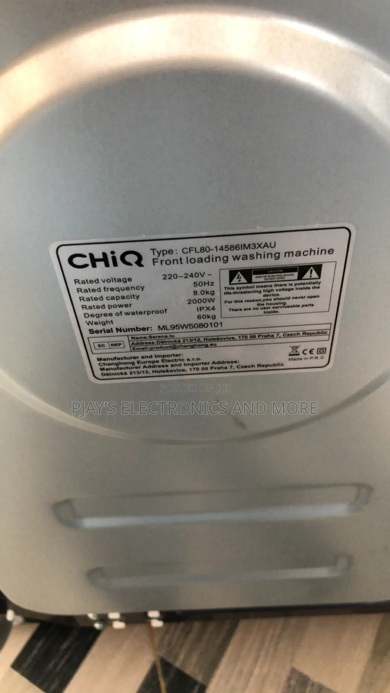 CHiQ 8kg Front Load Washing Machine