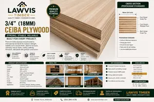 18mm (3/4”) Ceiba Plywood Strong
