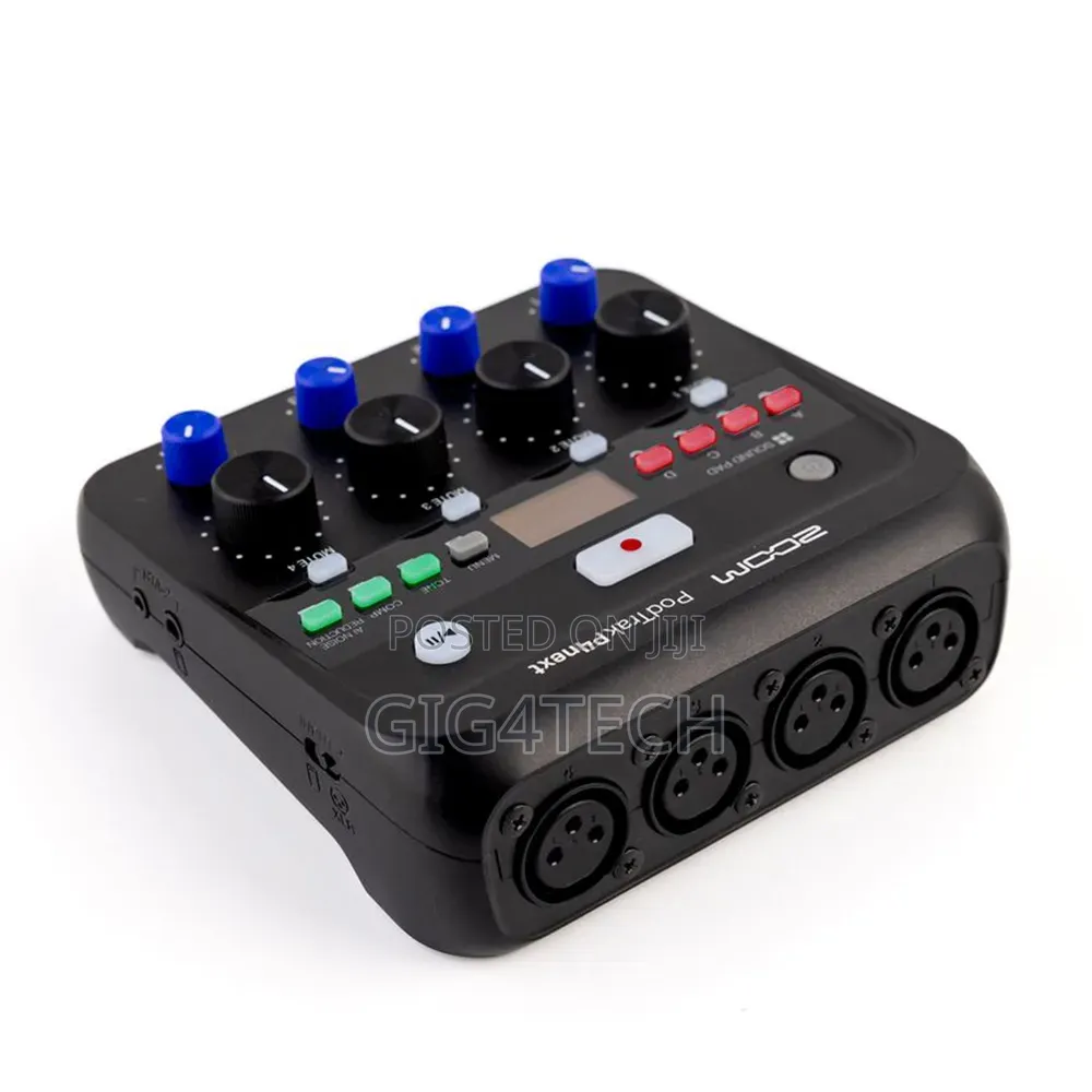 Zoom PodTrak P4next Podcast Recorder With 4 Input + AI Noise Reduction