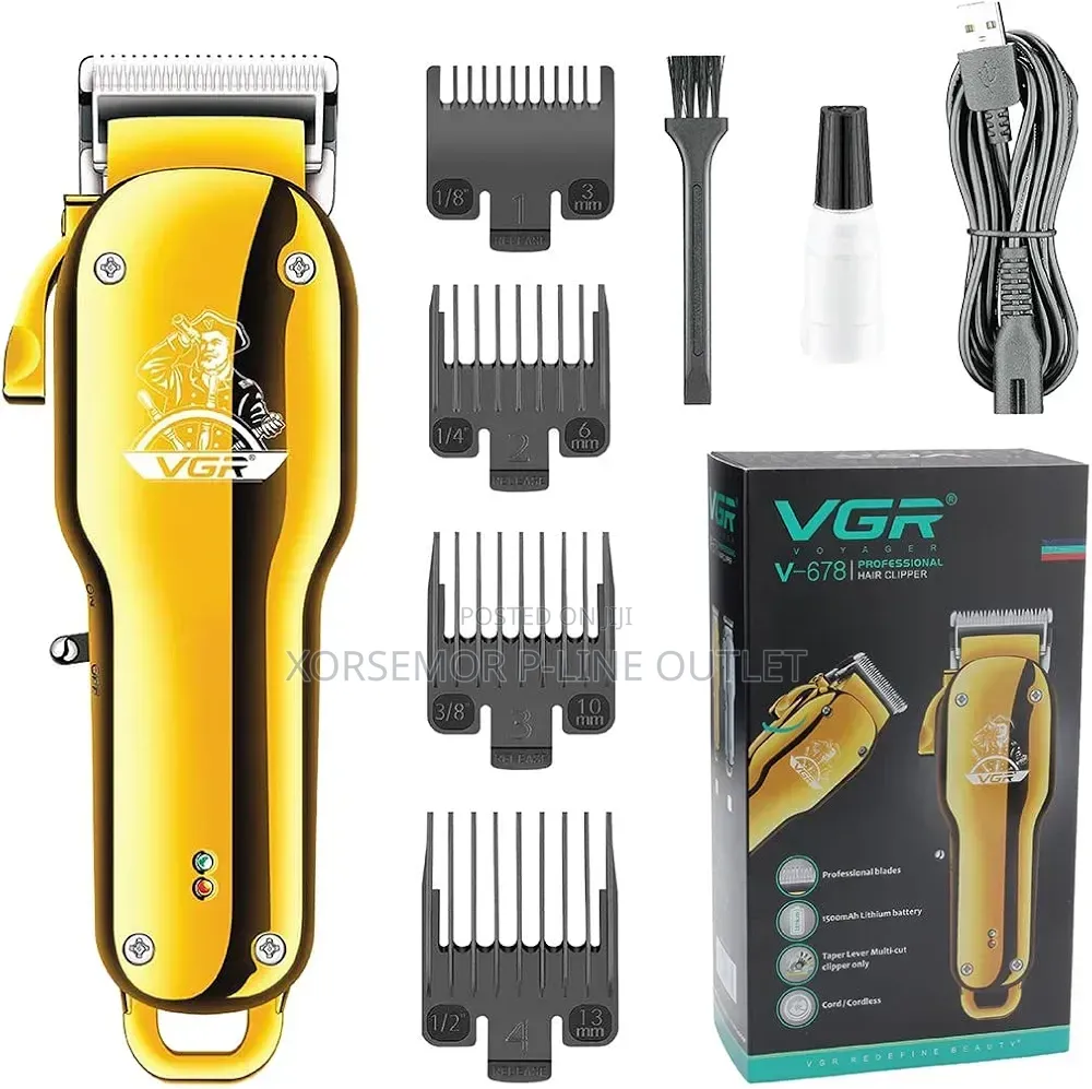 Rechargeable VGR v-678 Professional Hair Trimmer (Gold)