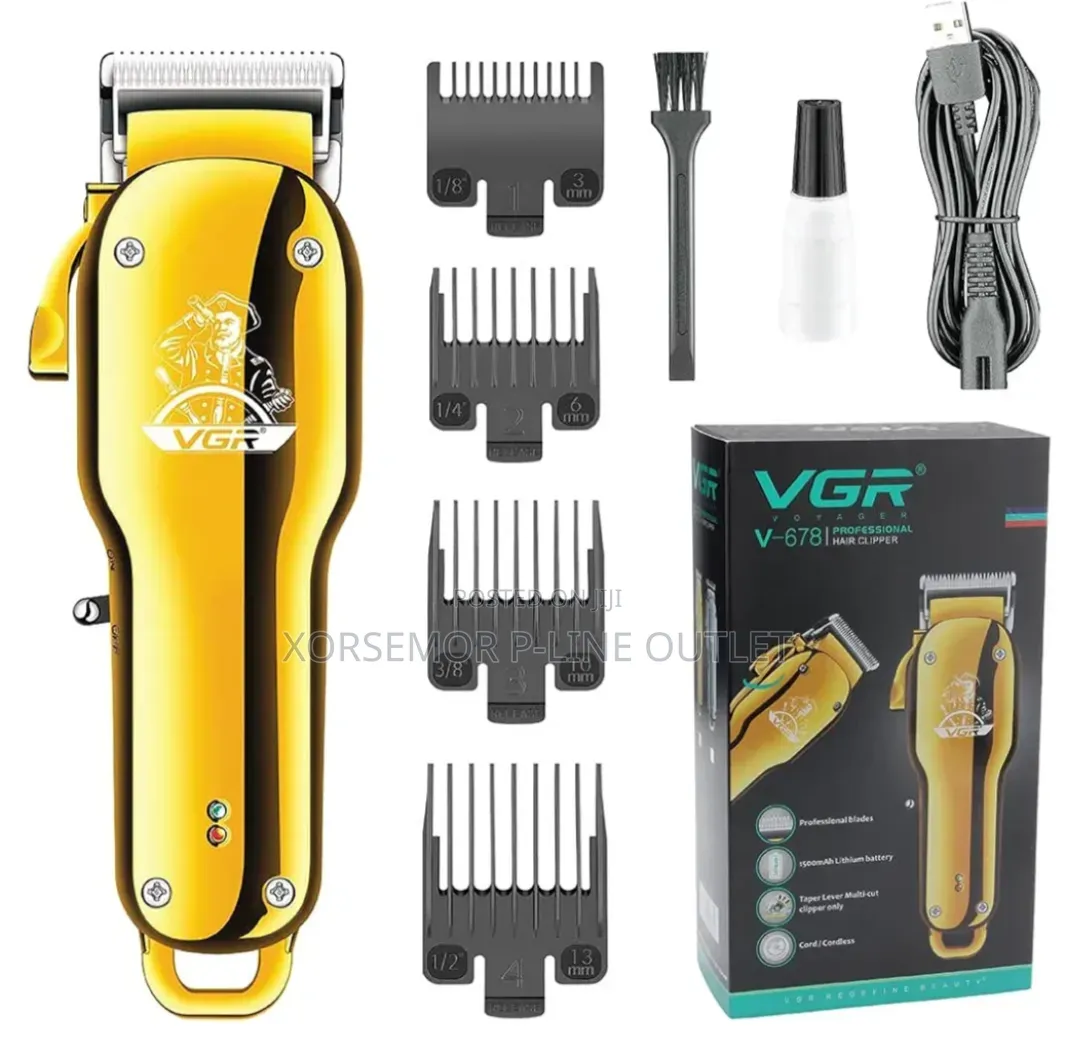 Rechargeable VGR v-678 Professional Hair Trimmer (Gold)