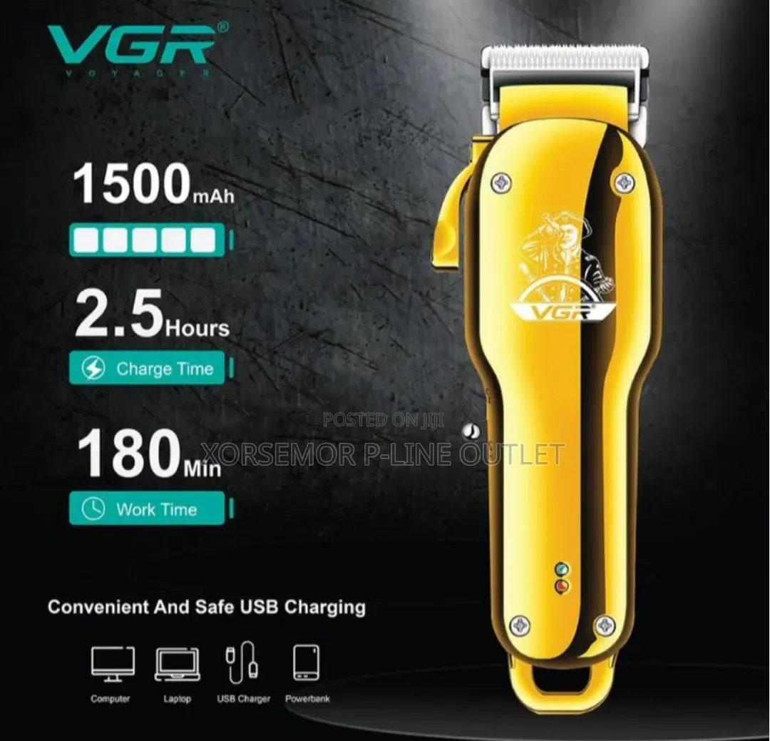 Rechargeable VGR v-678 Professional Hair Trimmer (Gold)