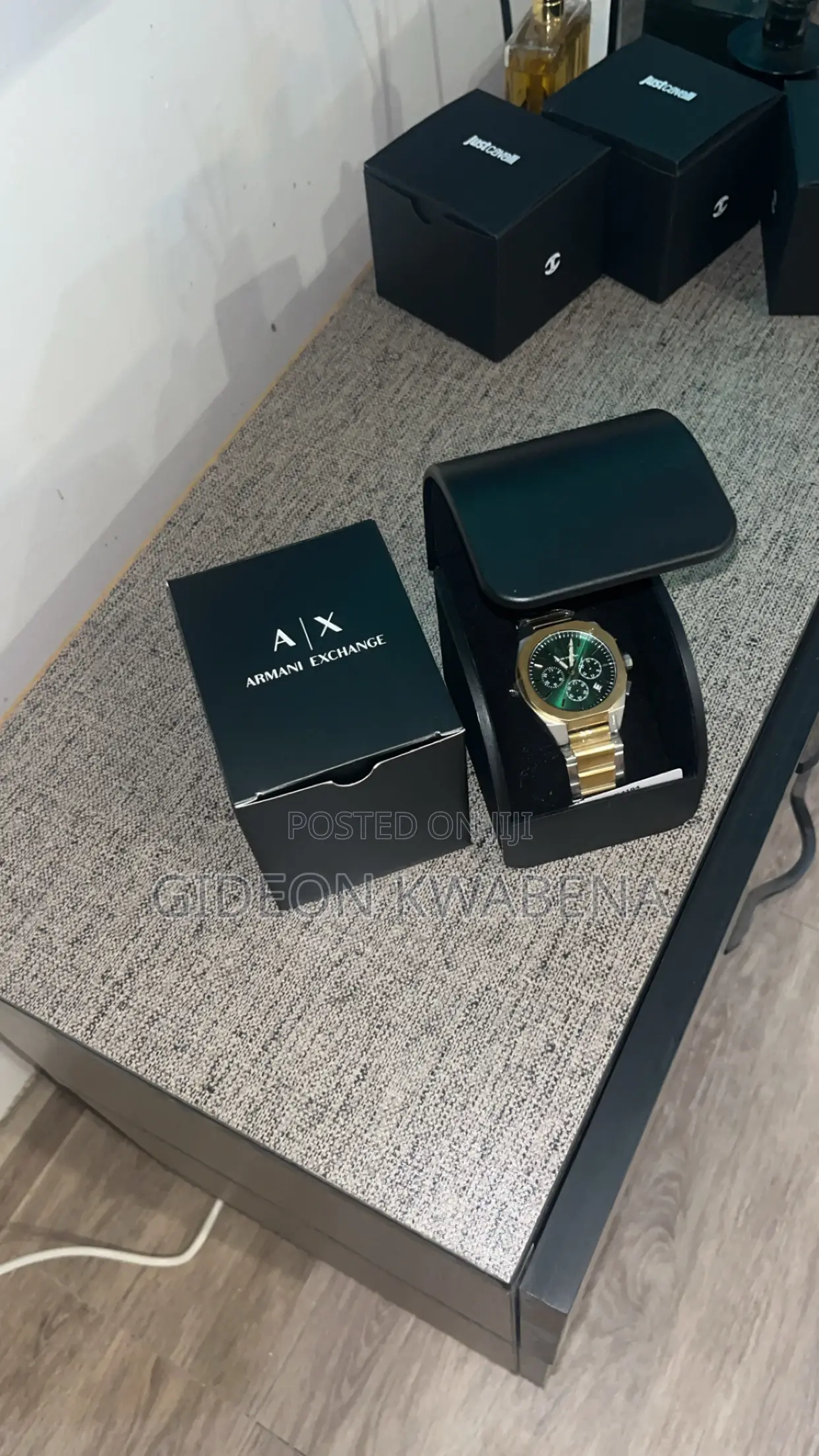Armani 2 Tone Chronograph Watch