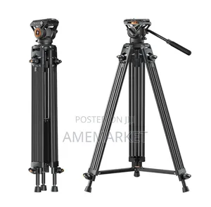 Professional Heavy-Duty Video Tripod With Fluid Head – 1.8m