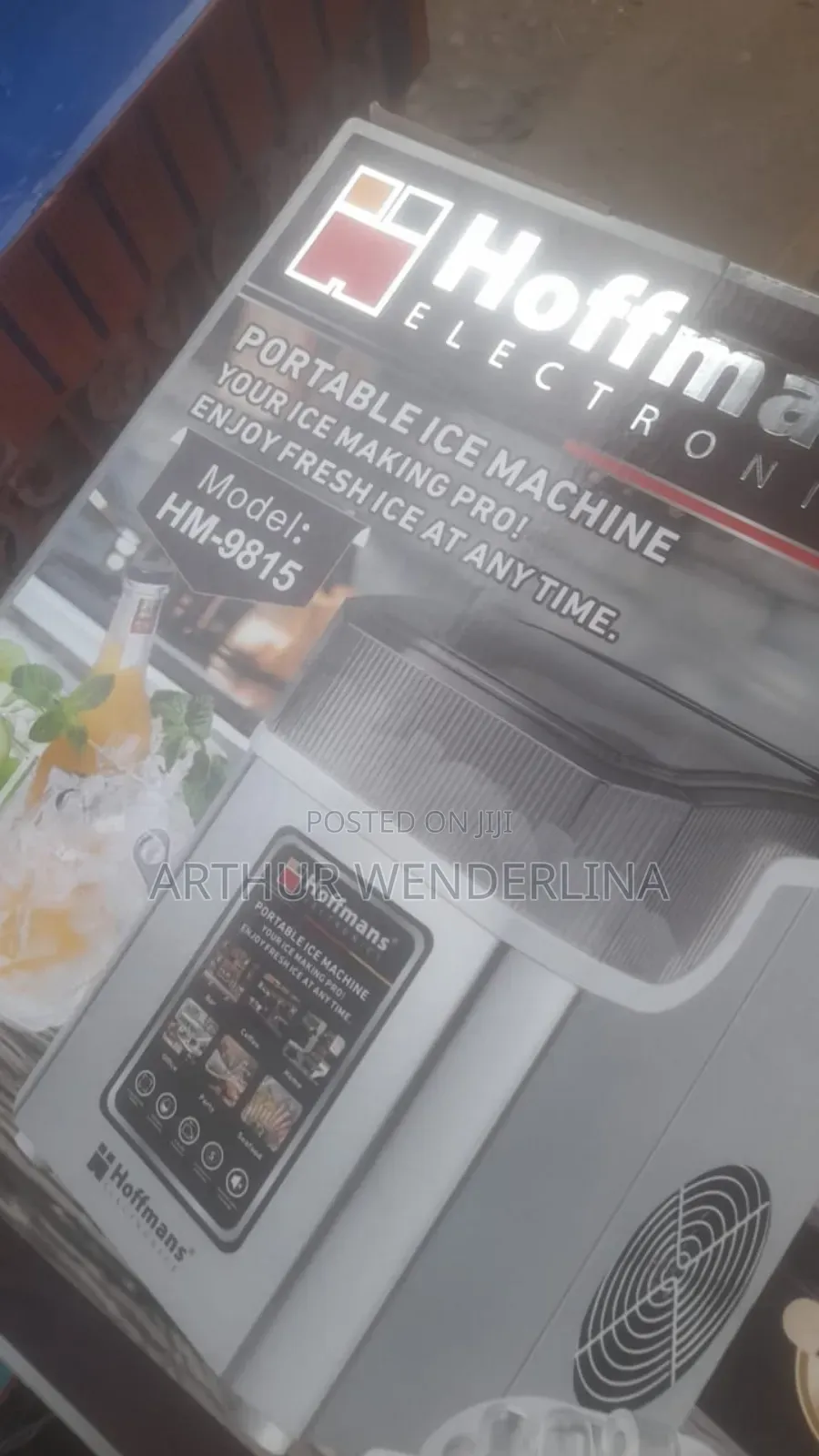 Hoffmans 1.6L Portable Ice Maker: Fresh, Crisp Ice in Minutes