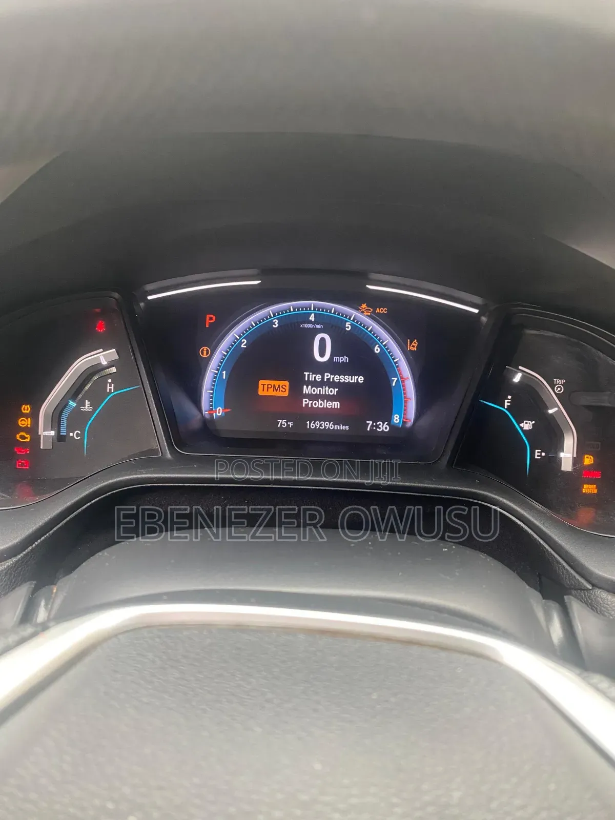 Honda Civic LX Sedan 2019 Matt Black