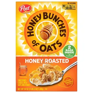 Post Honey Bunches of Oats Cereal, Honey Roasted, 25 Oz, 2-Count