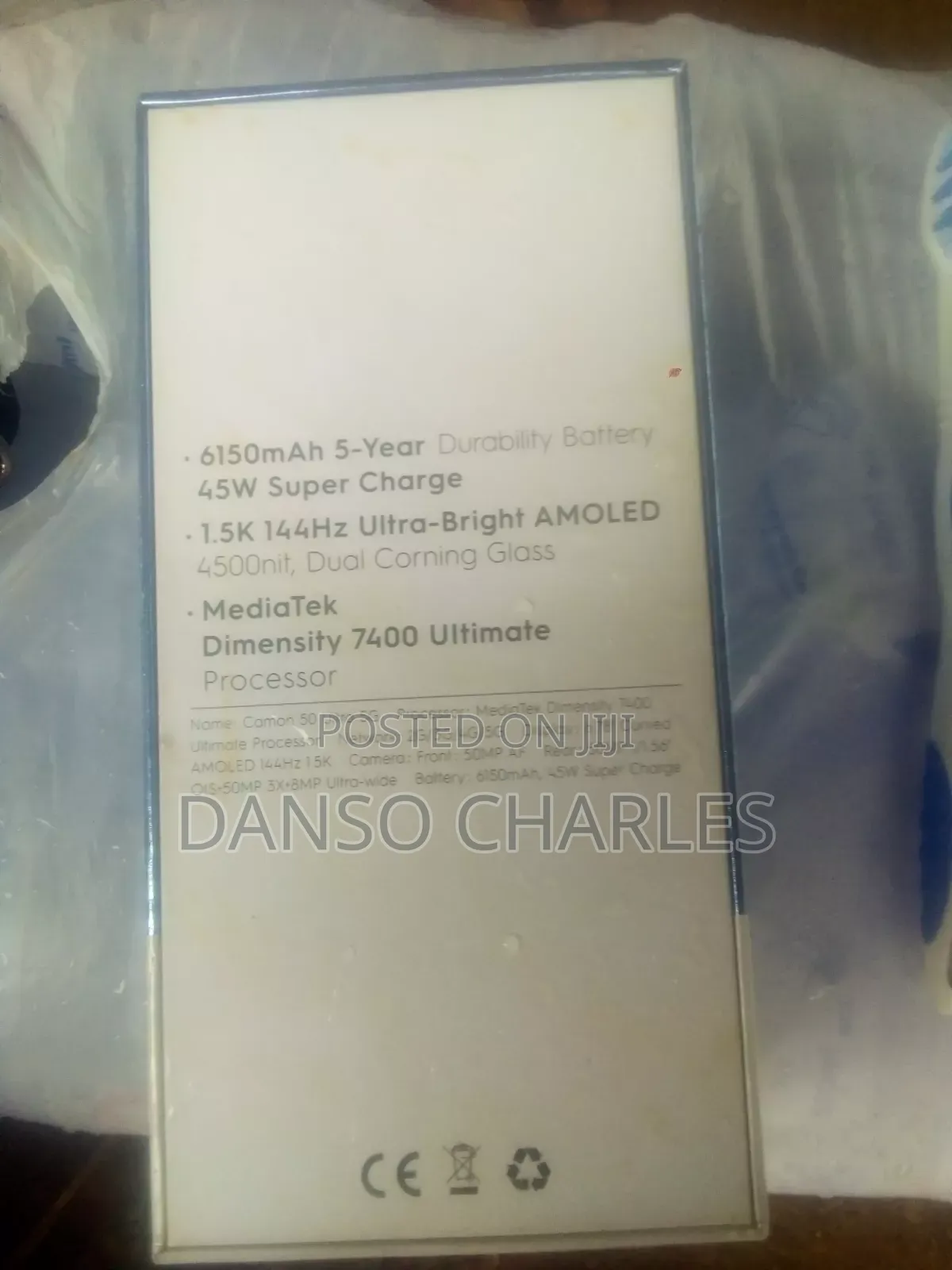 New Tecno Camon 50 Ultra 512 GB Black