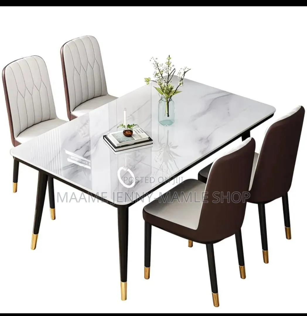 Chalk Vitreous Dinning Table Set