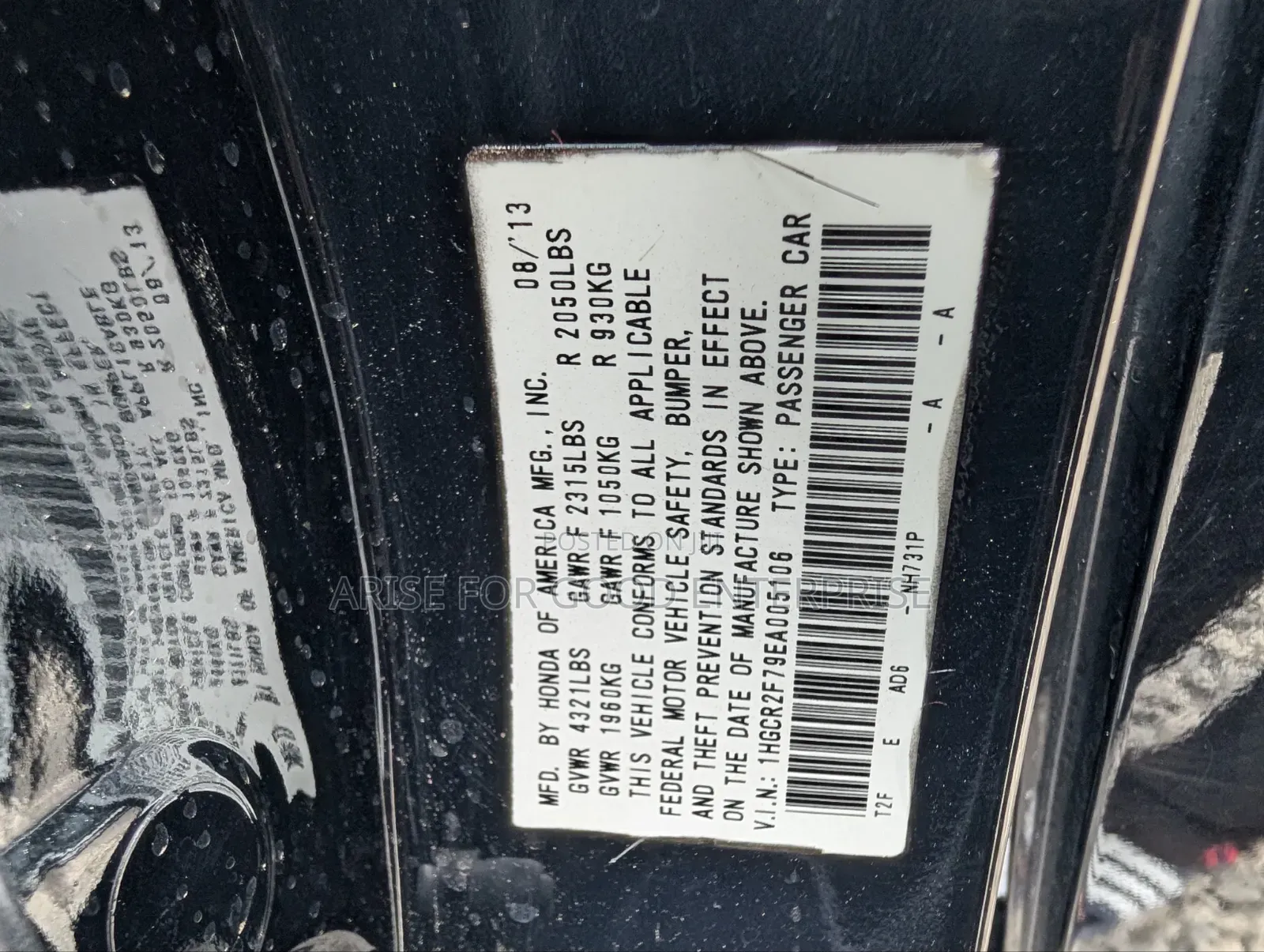 Honda Accord Sport 4dr Sedan (2.4L 4cyl CVT) 2014 Black