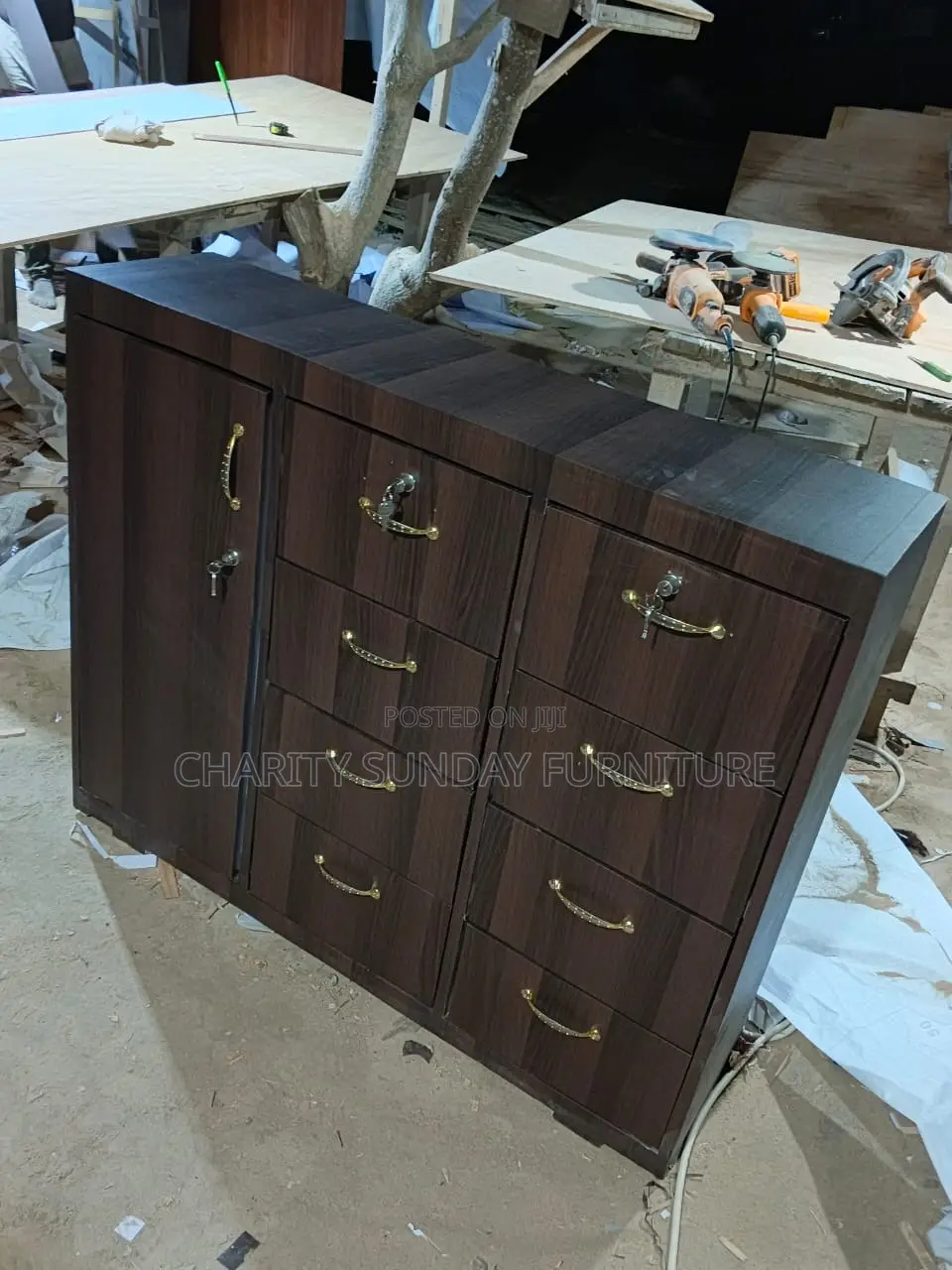 Coffee Brown Chest Drawer