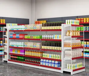 Heavy Duty Metal Supermarket Shelves Retail Store Display Racks